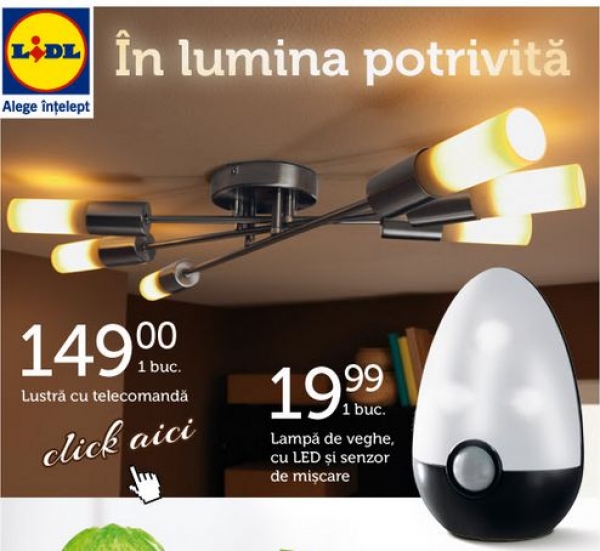 Cat costa o lustra cu telecomanda la Lidl Ploiesti - FOTO