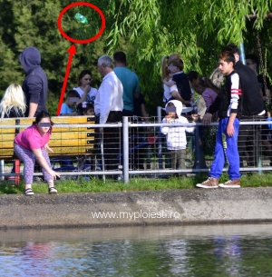 Cine arunca GUNOAIE in lacul de la Sala Sporturilor - FOTO