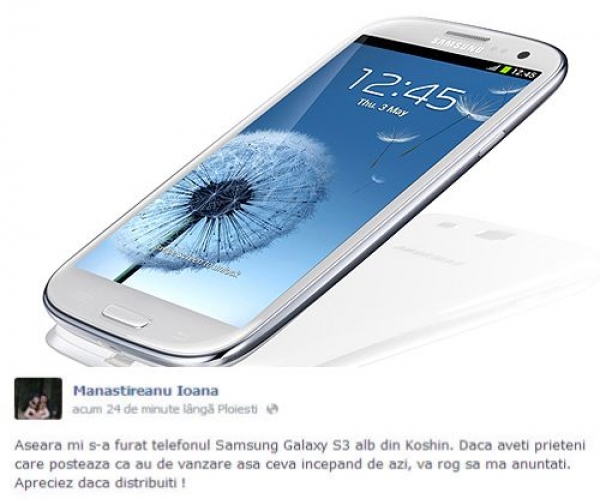 Samsung furat in Koshin Club! L-ai vazut pe undeva de vanzare?