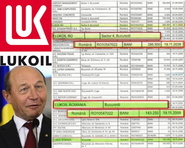 basescu - lukoil - sponsorizare 2009